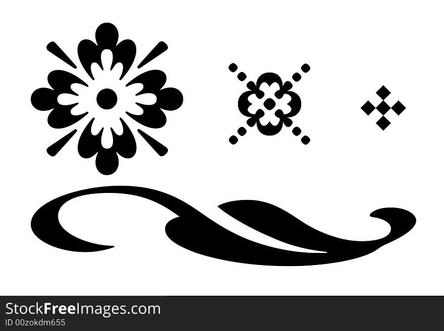 Flower background -illustration drawing of design elements