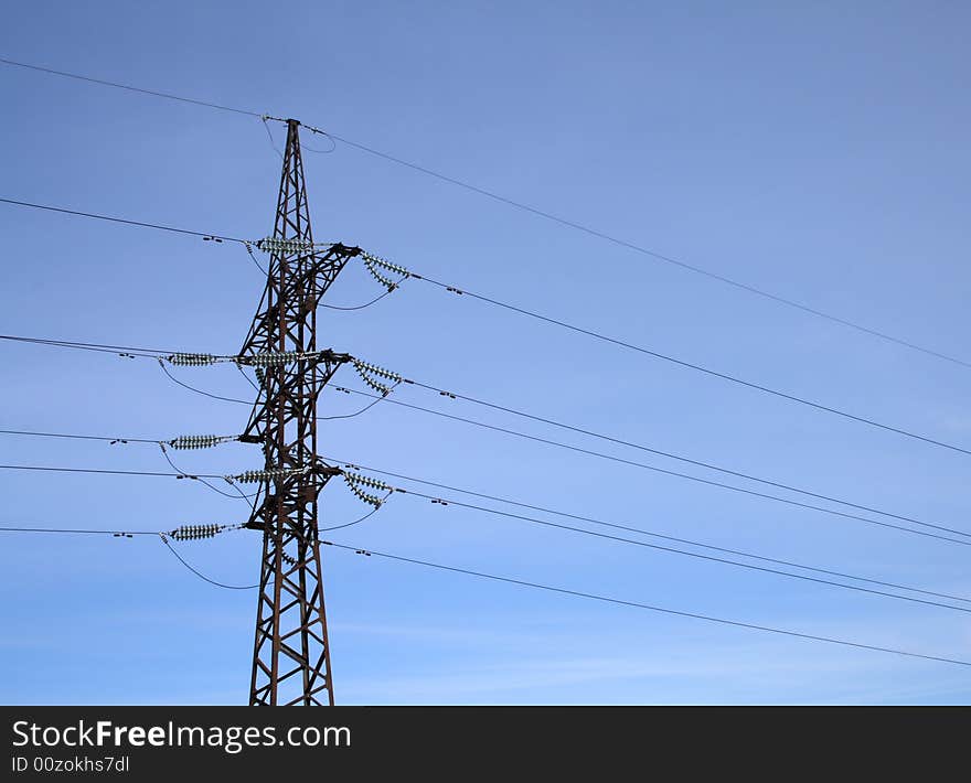 High-voltage pole