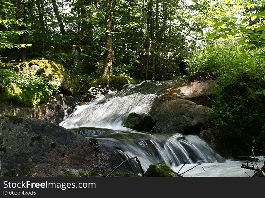 A beautifull waterfalls in forest. A beautifull waterfalls in forest