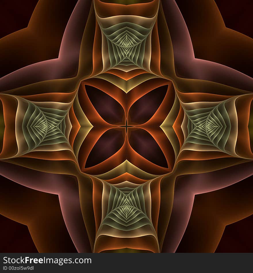 Silk cross mandala