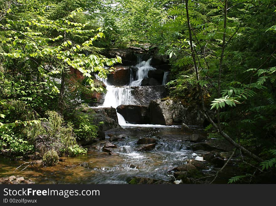 A beautiful waterfalls in forest. A beautiful waterfalls in forest