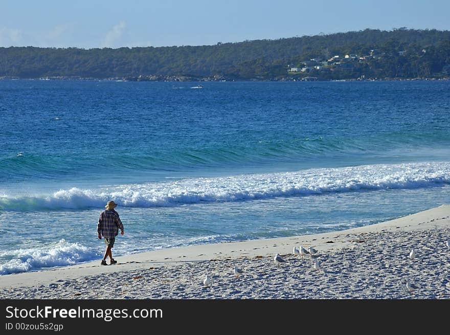 Walking on the beach