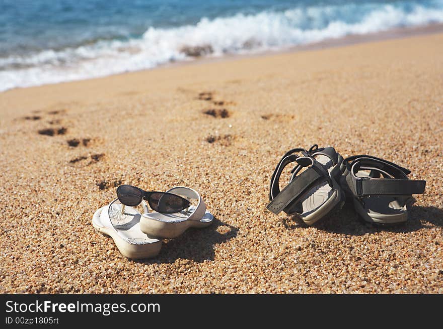 Two Pairs Of Beach Shoes