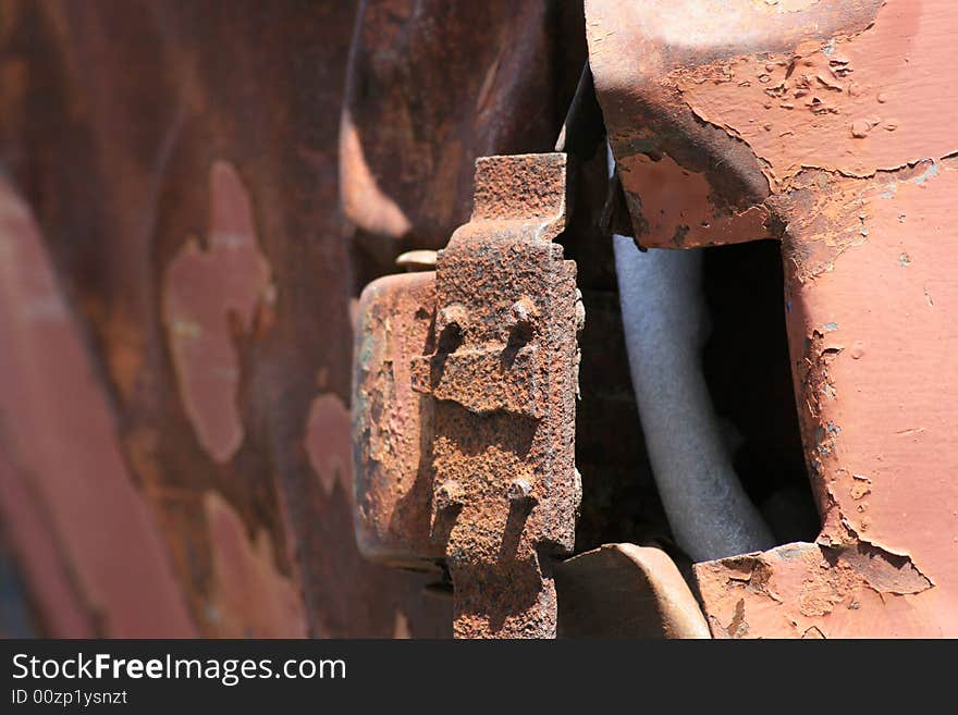 Classic rusted auto image, close up. Classic rusted auto image, close up