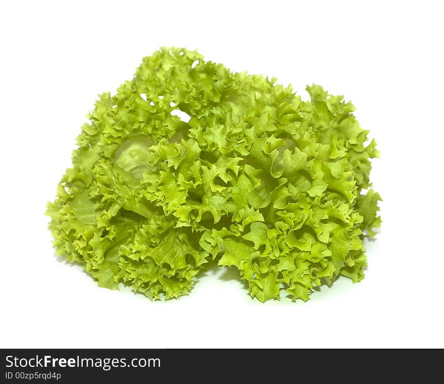 Green Salad On White Background