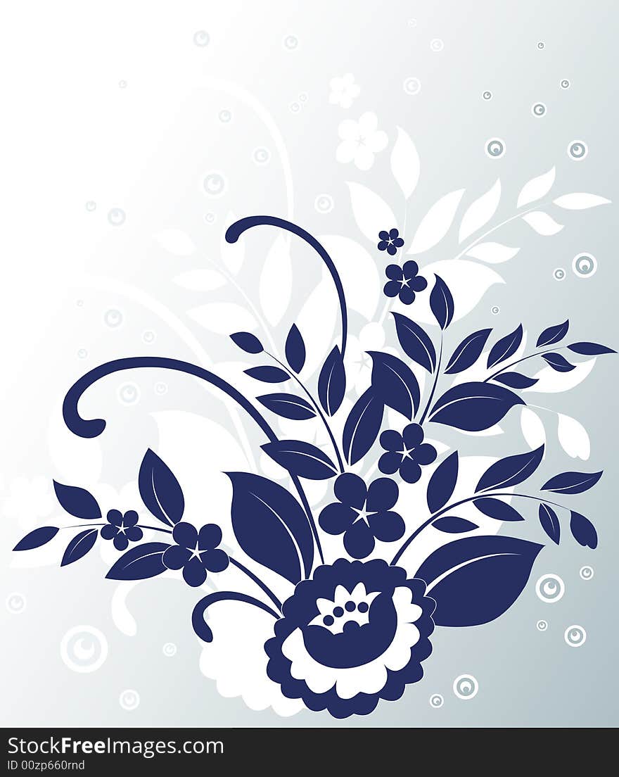 Abstract floral background. Vector illustration.