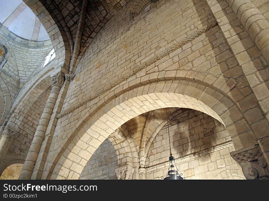 Ceiling with diferent levels in a monastery La Colegiata, Santillana del Mar, Cantabria