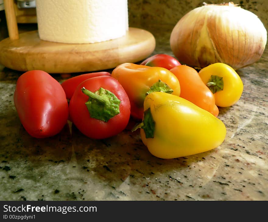 Peppers On Kitchen Counter 3