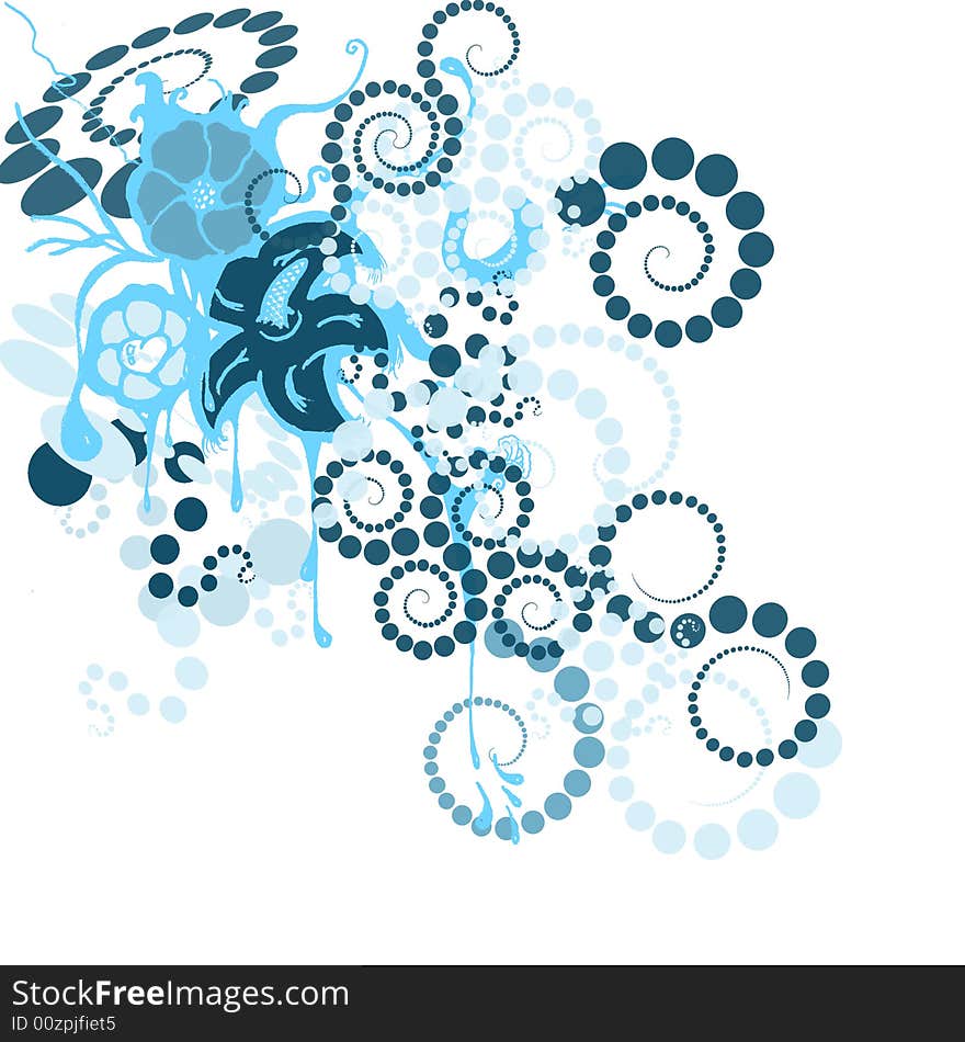 The abstract illustration from various colors lines. The abstract illustration from various colors lines