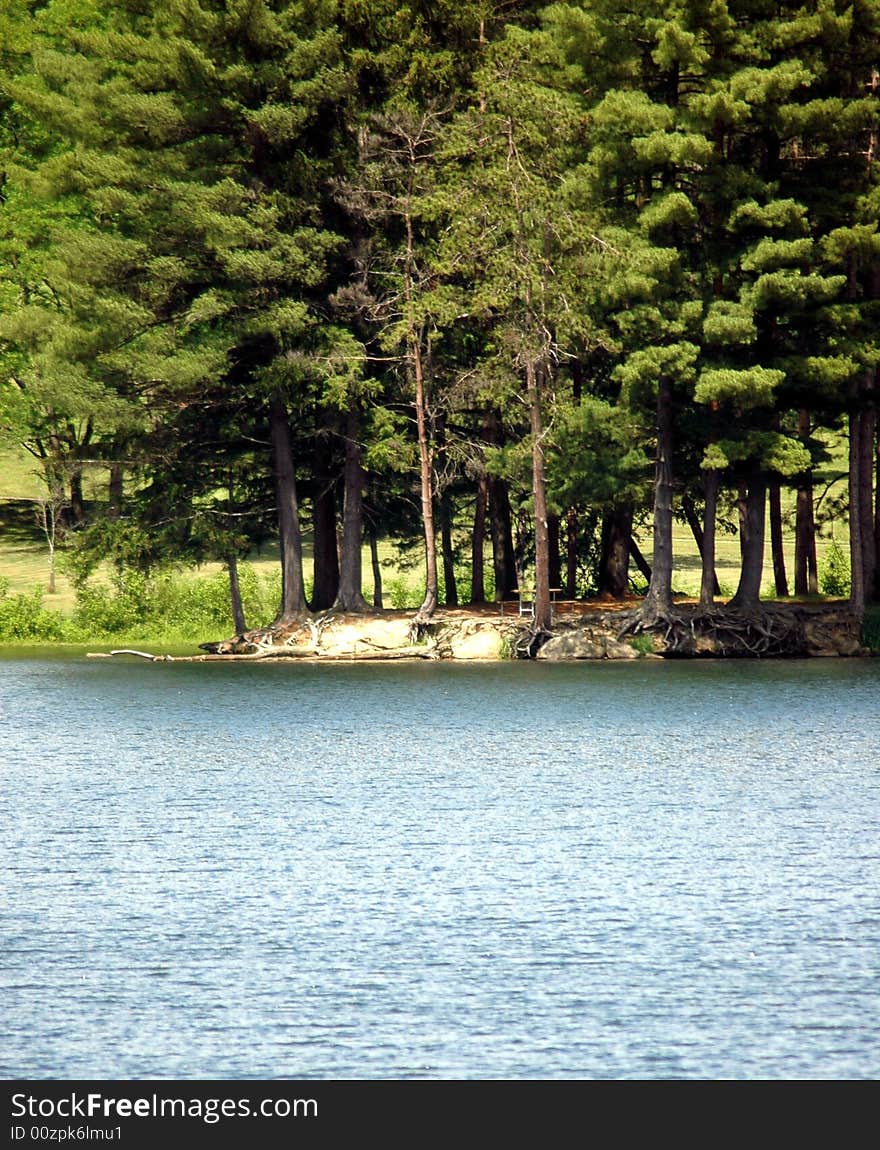 Trees and lake at Allegheny State Park-New York State. Trees and lake at Allegheny State Park-New York State