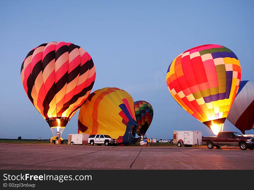 Hot air balloons flight