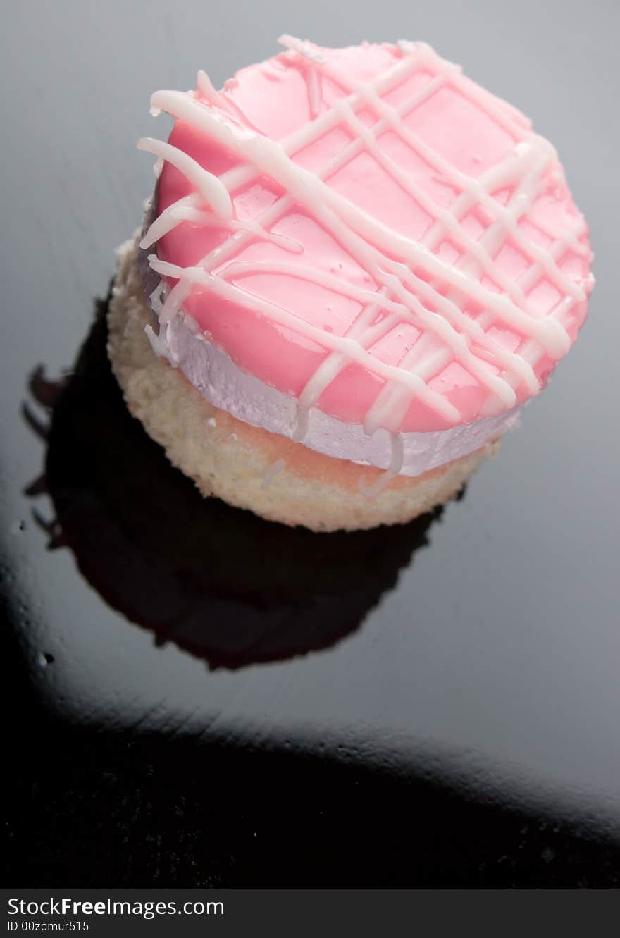 Small cakes on white plate