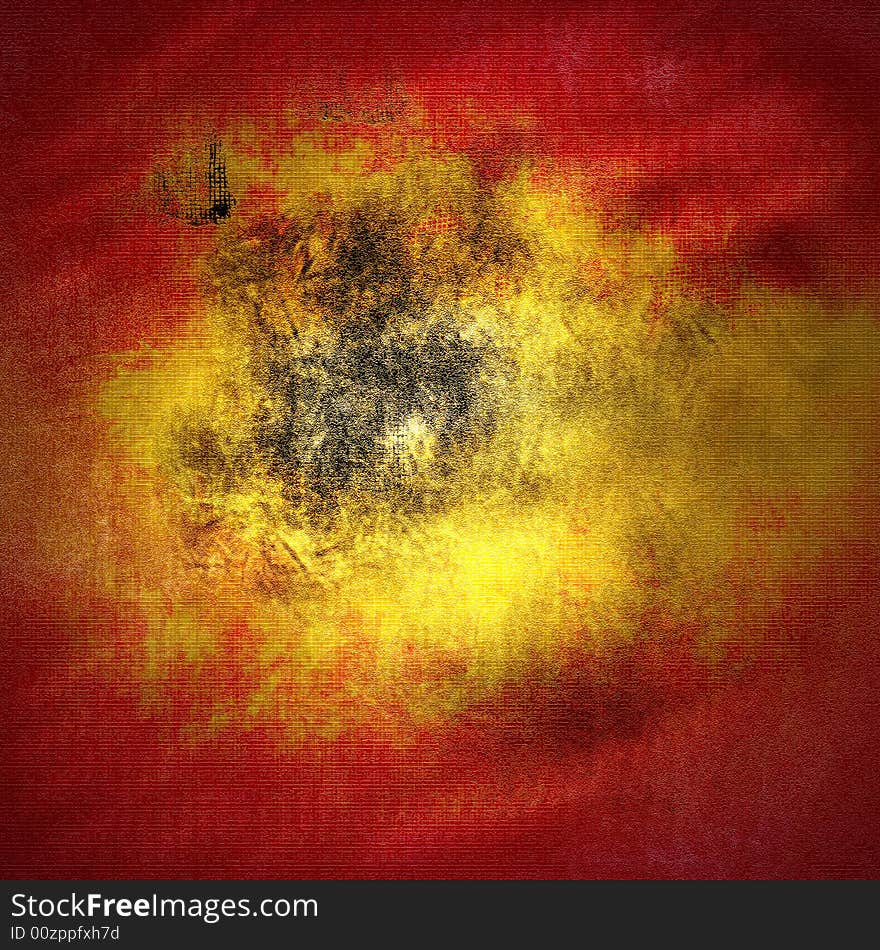 A textured fire like red, yellow and black grunge background. A textured fire like red, yellow and black grunge background