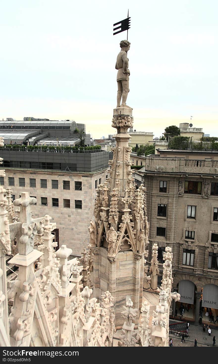 The image from the rooftop of the Duomo of Milan Italy. The image from the rooftop of the Duomo of Milan Italy