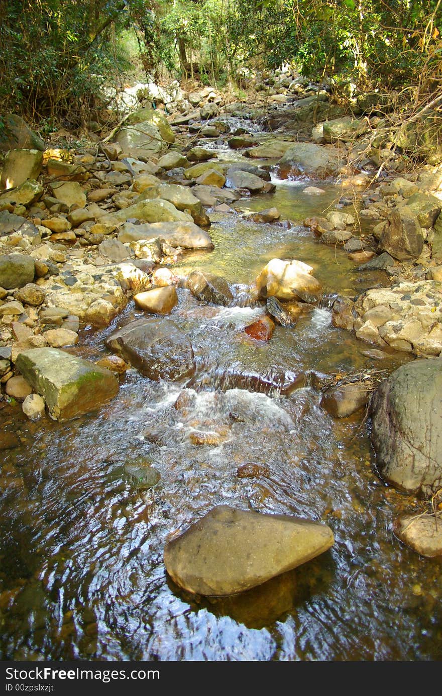 The creek just downstream of Natural Bridge, South East Queensland. The creek just downstream of Natural Bridge, South East Queensland