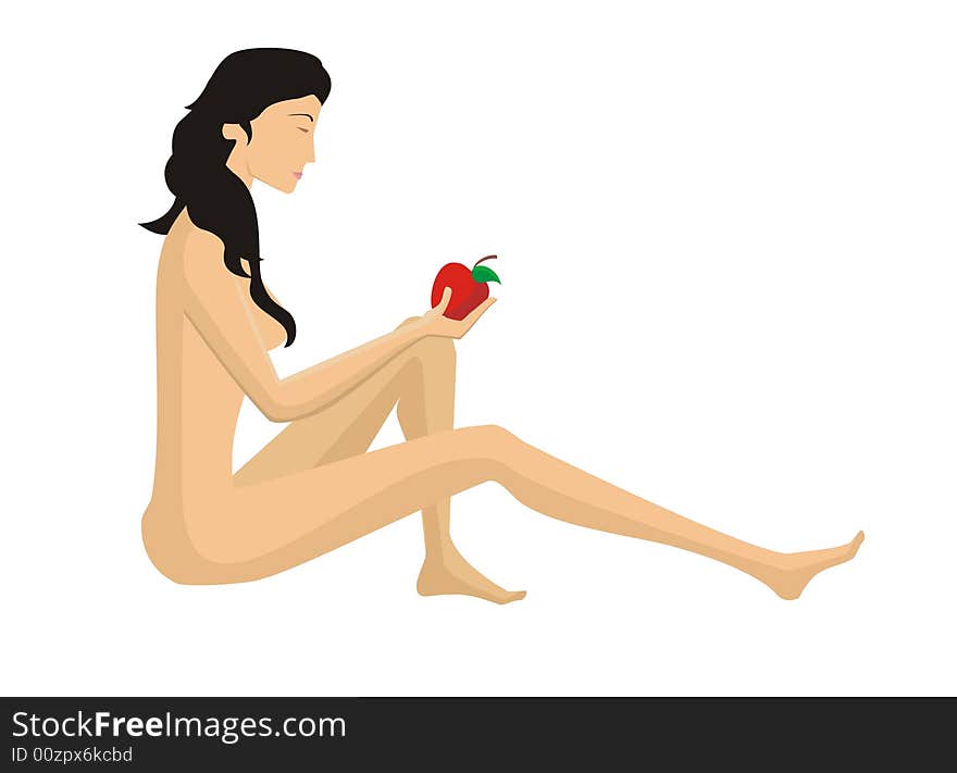 Eve With Red Apple