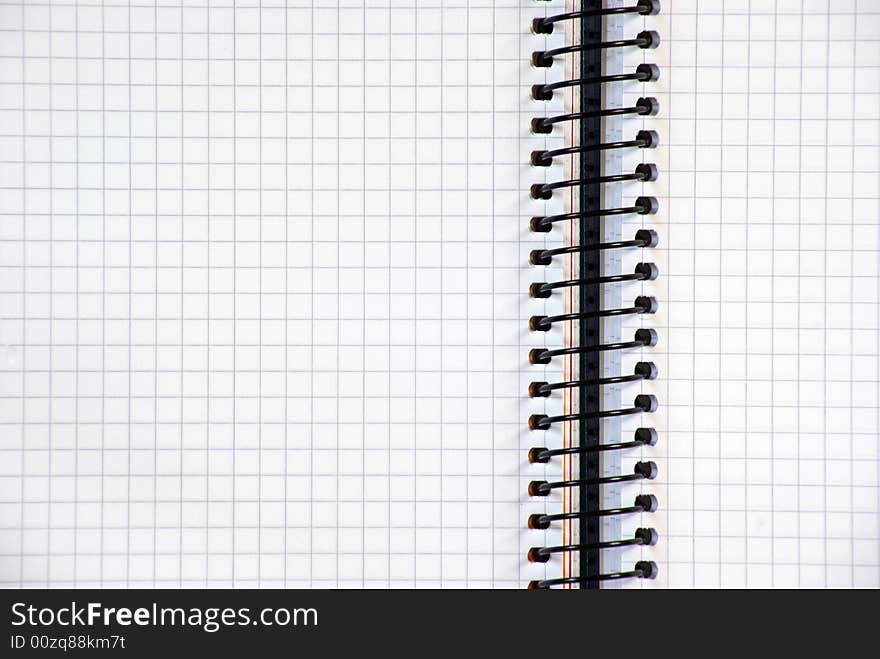 Blank spiral notepad isolated on white