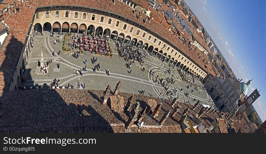 View of Piazza Ducale - Vigevano - Italy. View of Piazza Ducale - Vigevano - Italy