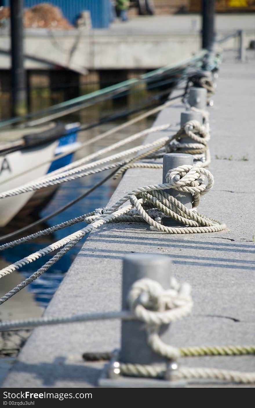 A german habour scene with ropes