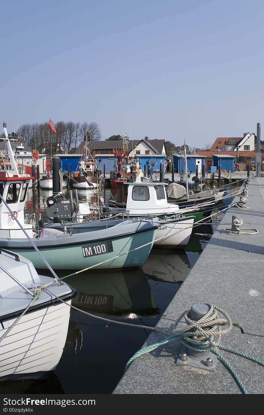 A german habour scene with boats