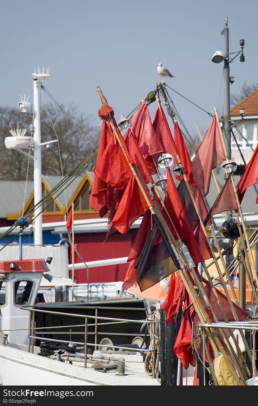 A german habour scene with boats