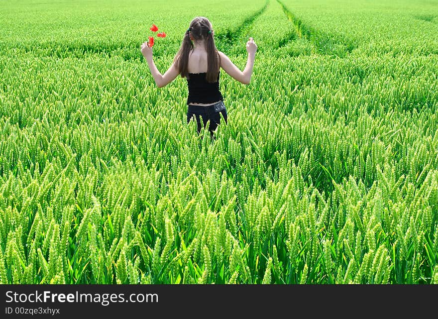 Girl in field