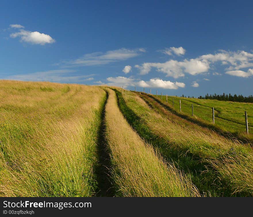 Country trail in Czech republic. Country trail in Czech republic.