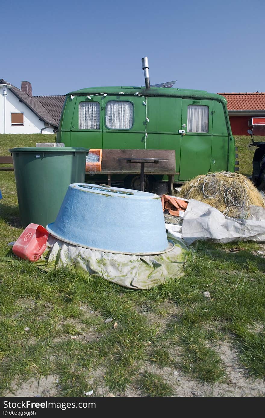 A habour scene at the baltic sea