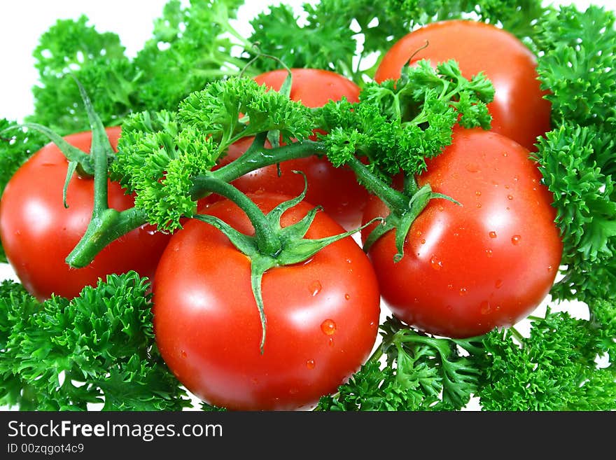 Fresh red tomatoes