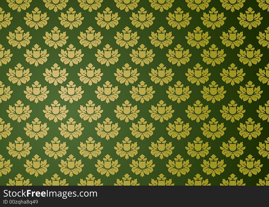 Gold And Green Glamour Pattern