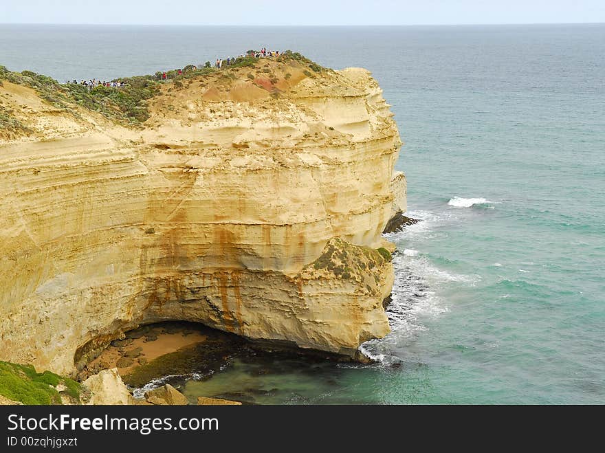 Twelve apostles sea sky wave sand view. Twelve apostles sea sky wave sand view