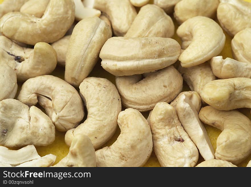 Closwup of cashew nuts