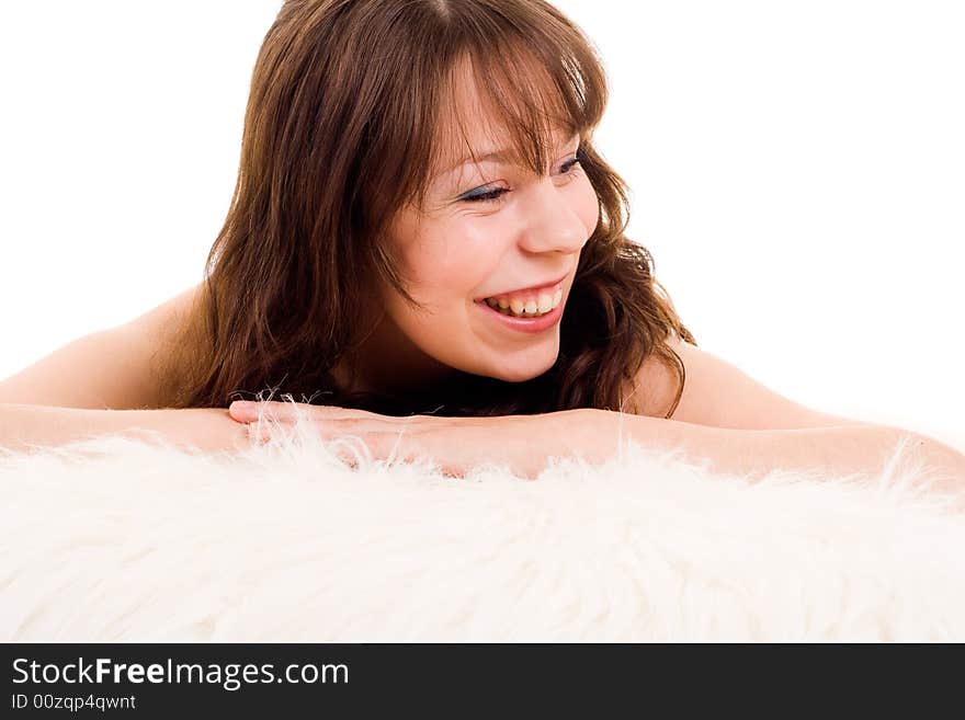 Portrait of a young girl smiling. Portrait of a young girl smiling