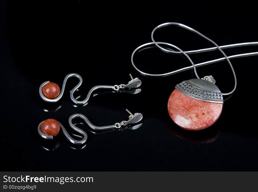 Red coral jewelery