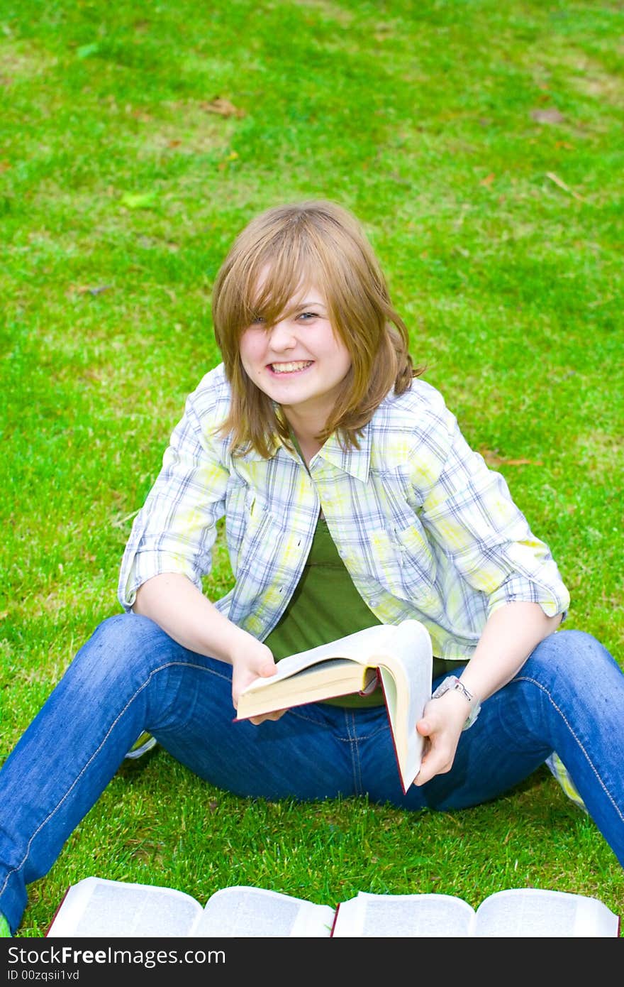 The young student with the books