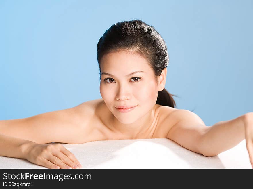 Refreshing and clean face of young woman. Refreshing and clean face of young woman