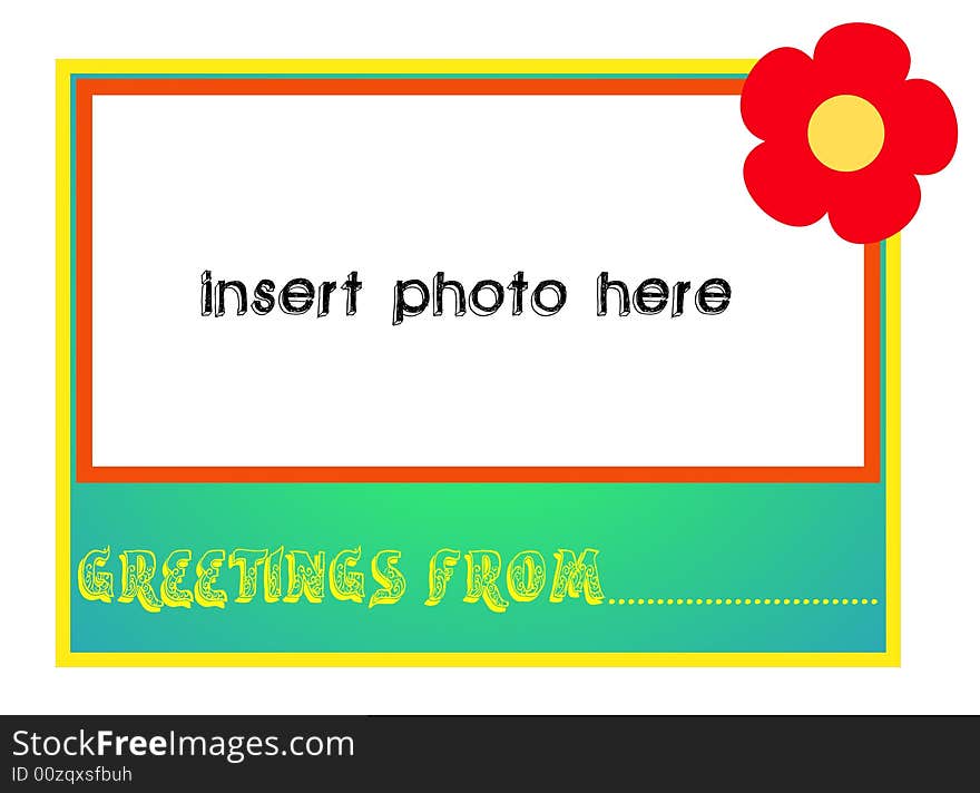 Postcard to be personalized inserting a photo of the holidays. Postcard to be personalized inserting a photo of the holidays