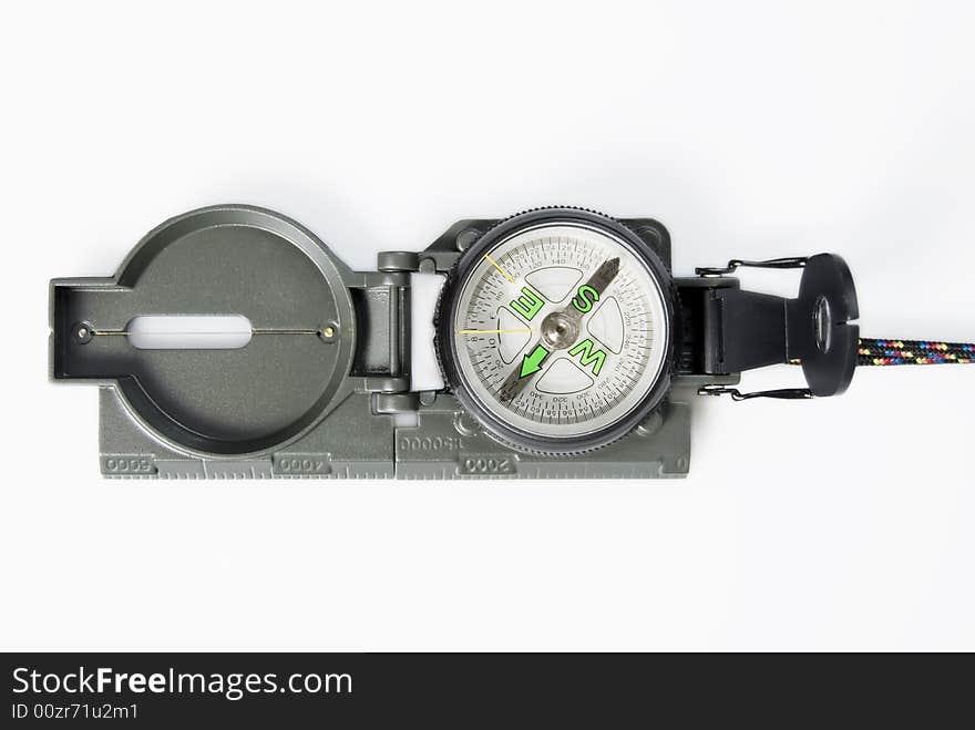 Army compass against white background