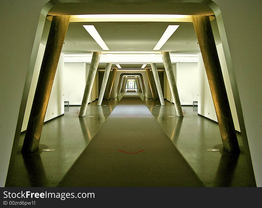 Corridor inside german office building