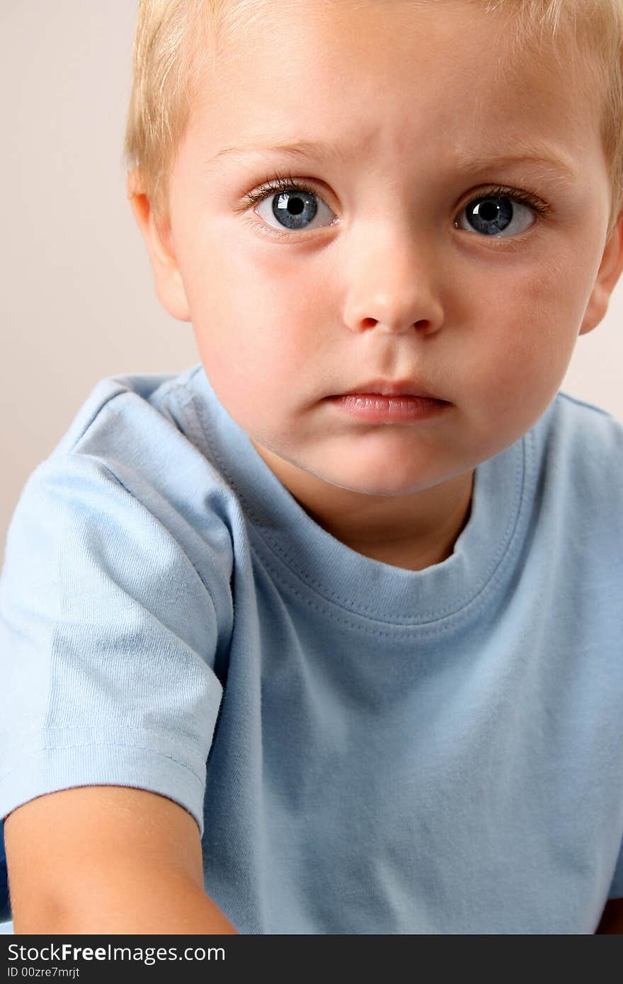 Beautiful Blond toddler with big blue eyes. Beautiful Blond toddler with big blue eyes