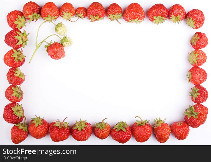 Strawberry frame. Can be used as a postcard