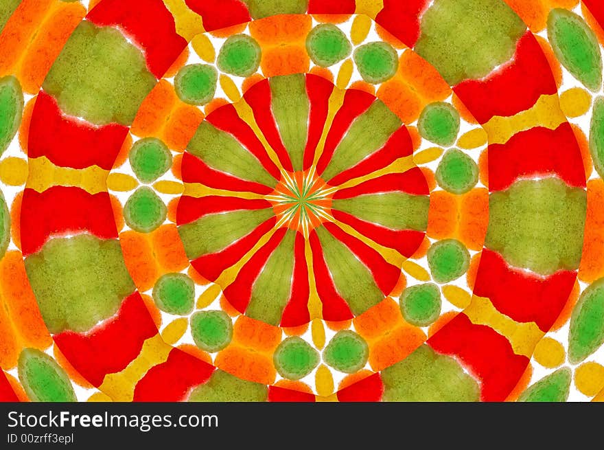 Red orange and green background