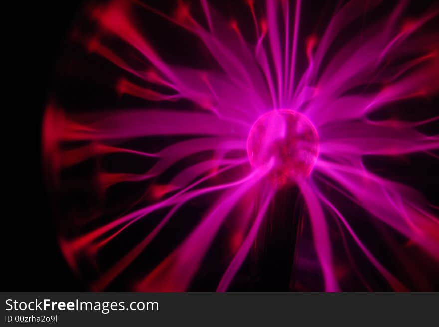 A plasma lamp spreading its tentacles in all directions (medium number of light beams). A plasma lamp spreading its tentacles in all directions (medium number of light beams)