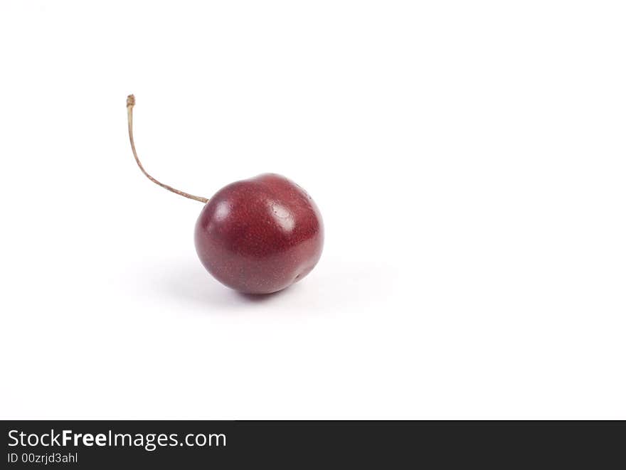 Sweet fresh red cherry isolated on white background. Sweet fresh red cherry isolated on white background