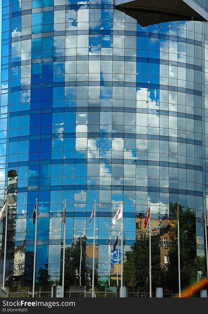 Blue Office Building