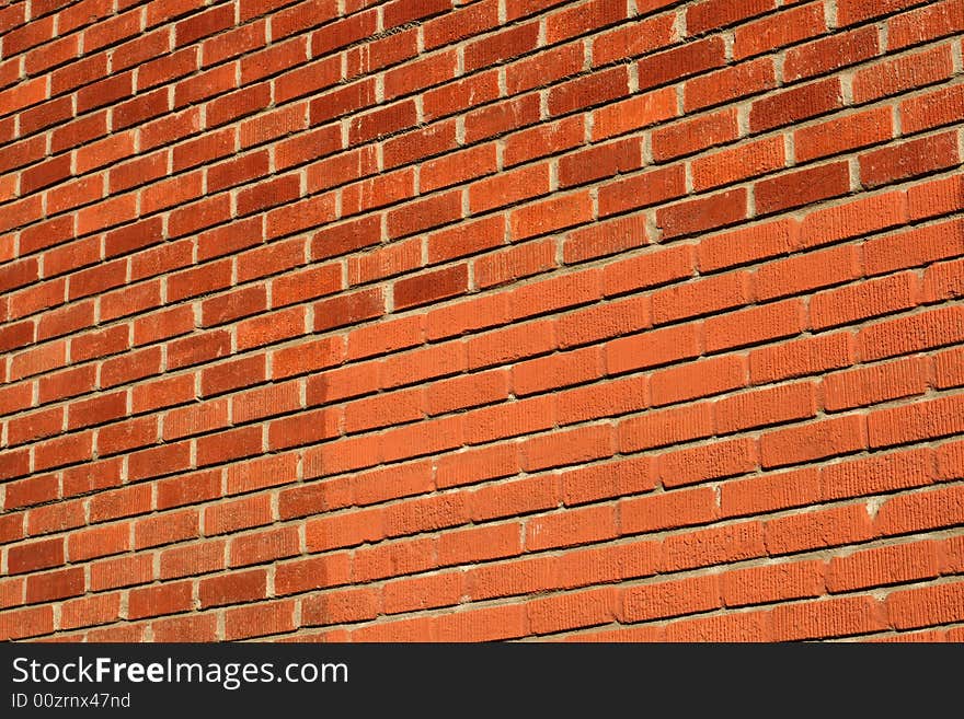 A shot of a brick wall.  A nice texture and pattern.