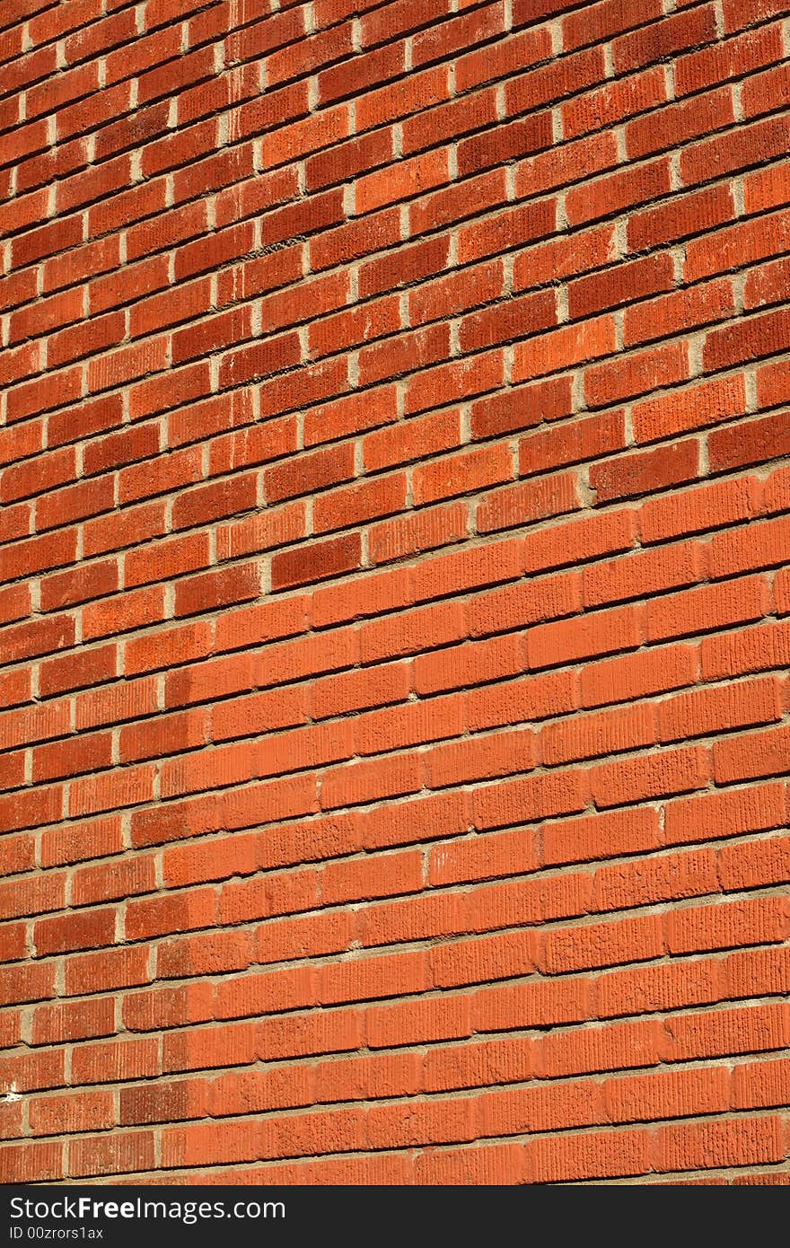 A shot of a brick wall.  A nice texture and pattern.