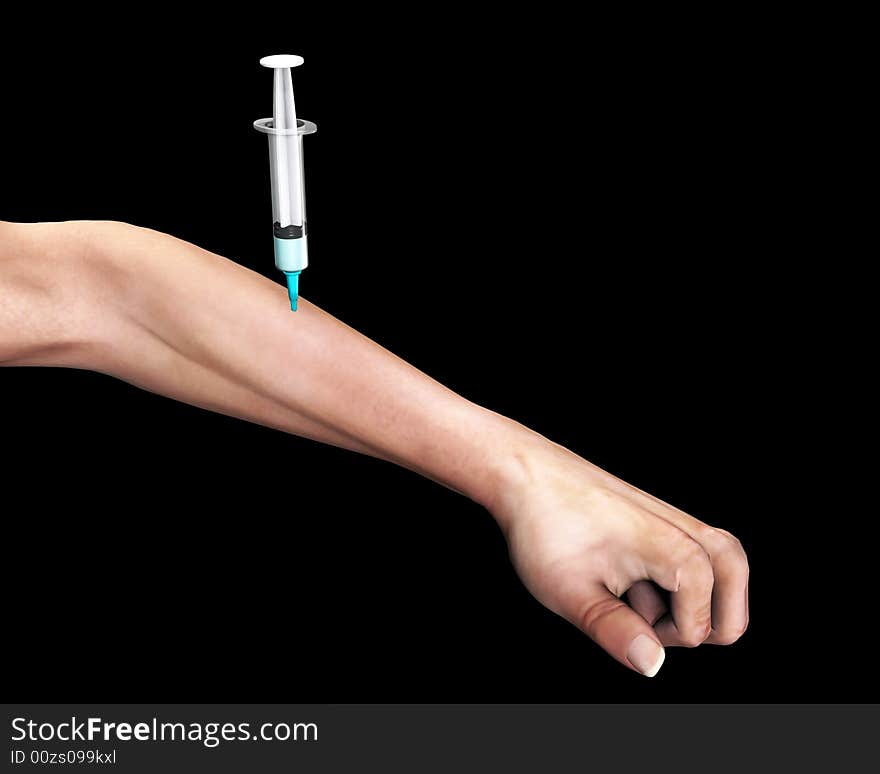 Drug Addict With Needle In Arm 5