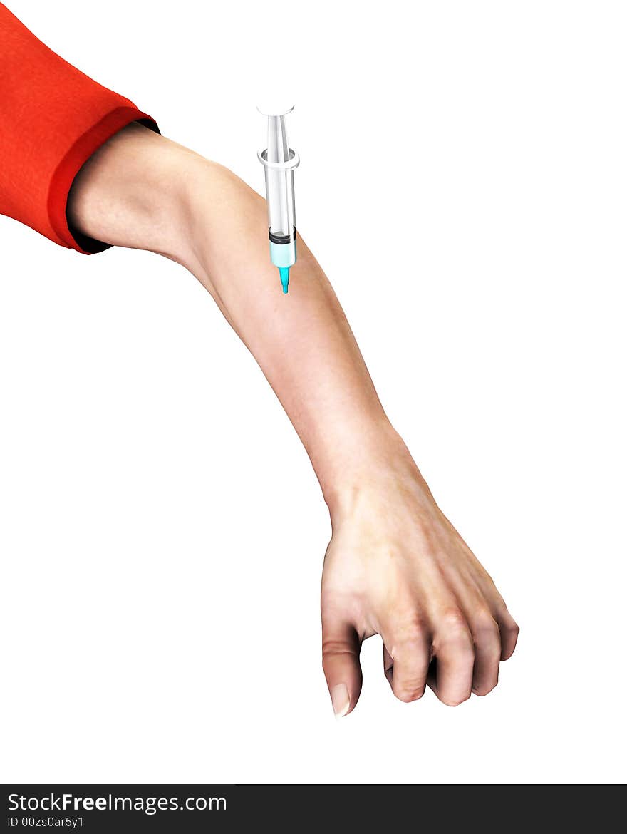 Drug Addict With Needle In Arm 6