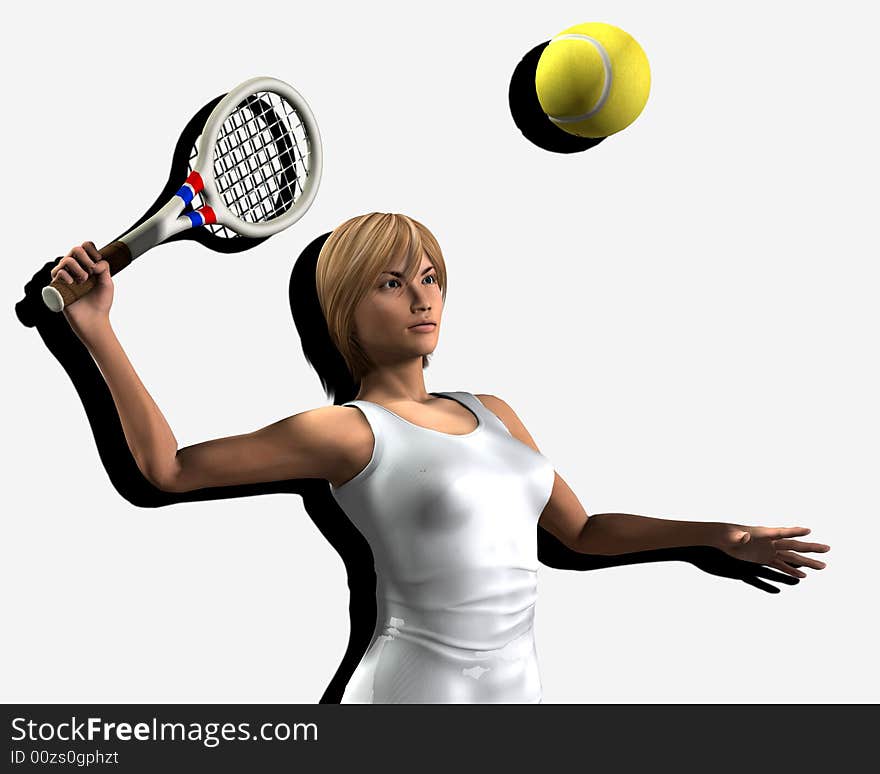 An image of a women about to hit a tennis ball whilst playing tennis. An image of a women about to hit a tennis ball whilst playing tennis.